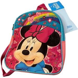 Disney Mini Backpack Minnie Mouse with Set of Disney Character Stickers w/ tags